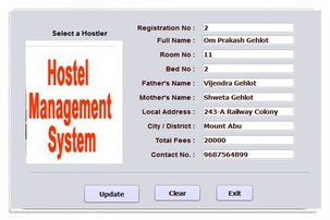 Hostel Management System ip project for class 12 cbse