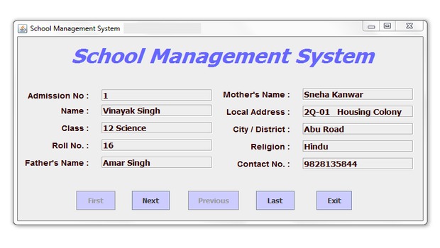 college management system project in java