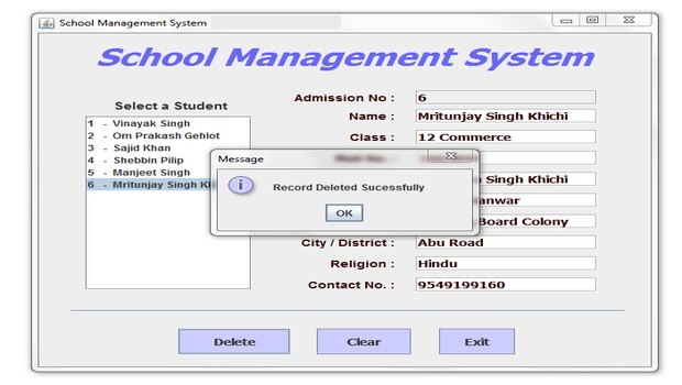 Download Free School Management System Cbse Ip Project For Class 12